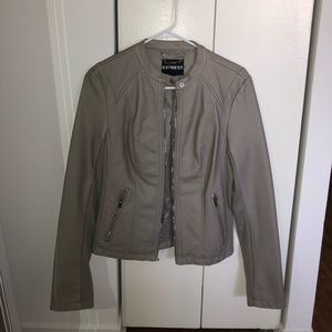Taupe Express Leather Jacket